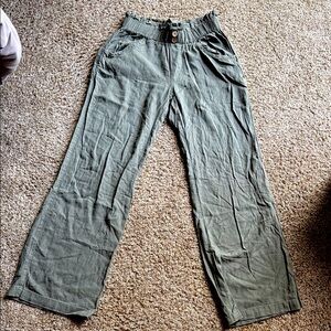 Rewind Green Wide-Leg Trousers